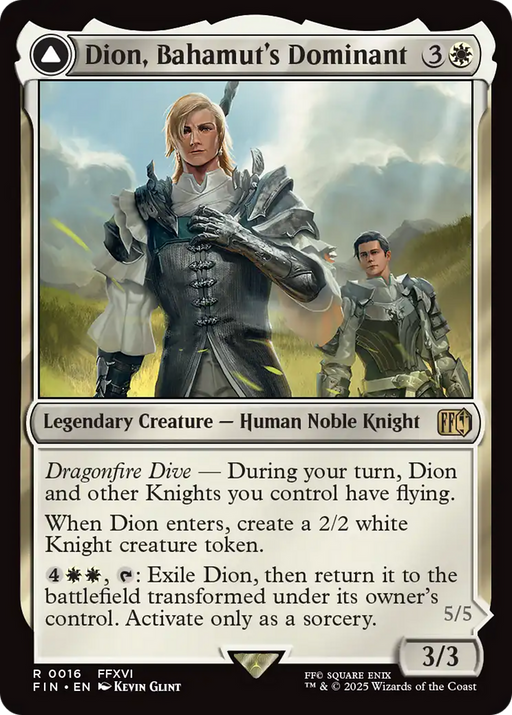 Dion, Bahamut's Dominant (FIN-016) [FINAL FANTASY] MTG Single Wizards of the Coast