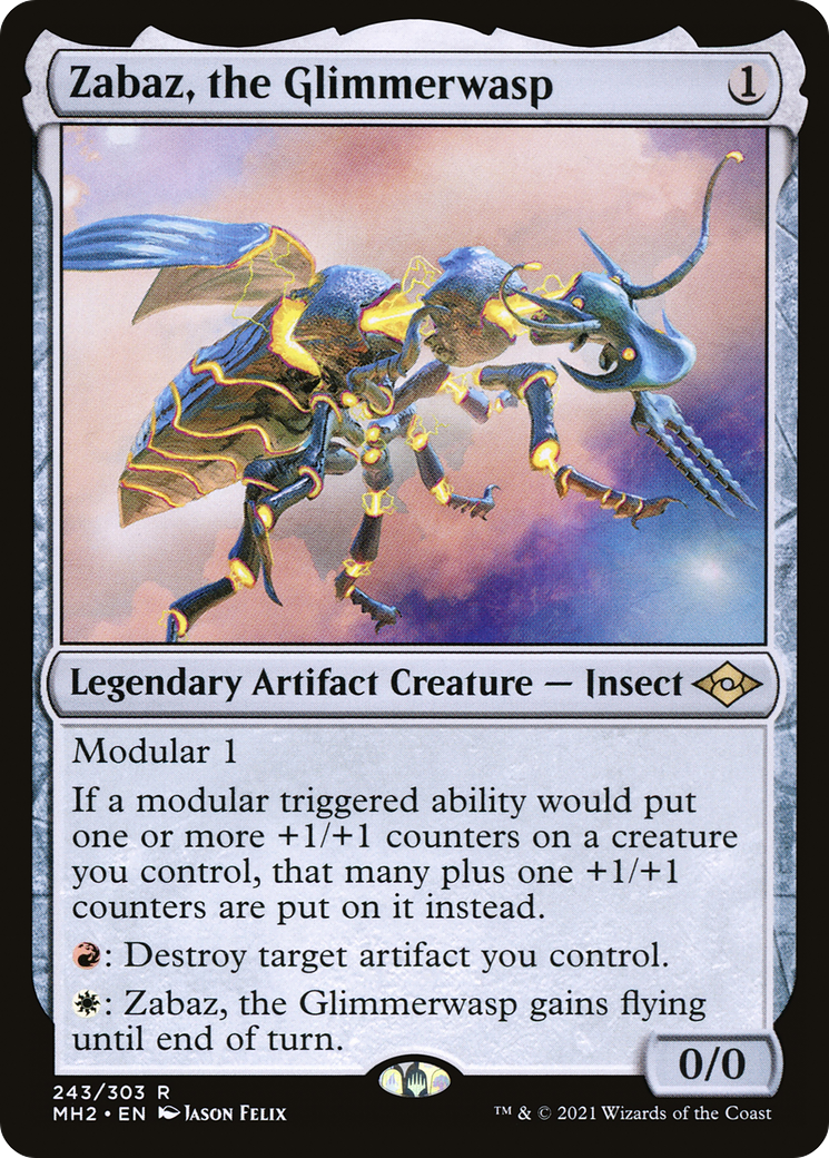 Zabaz, the Glimmerwasp (MH2-243) [Modern Horizons 2] Foil MTG Single Modern Horizons 2