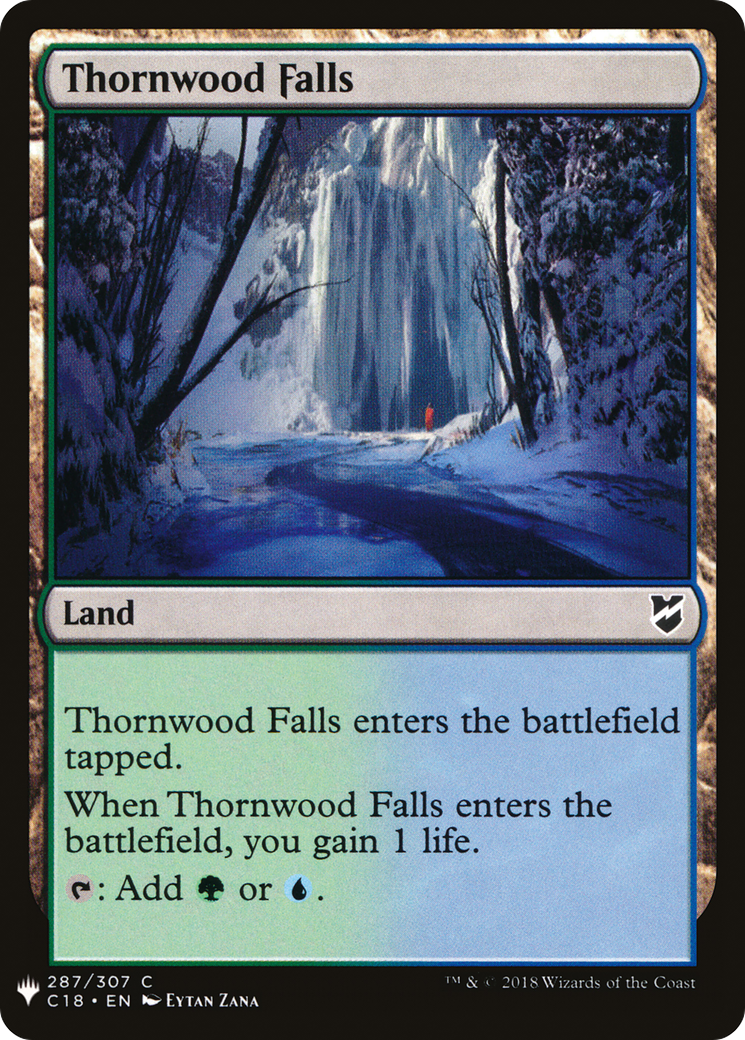 Thornwood Falls (LIST-C18-287) [Mystery Booster] The List MTG Single Wizards of the Coast