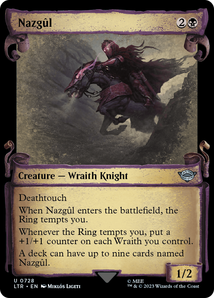Nazgul (0728) (Showcase Scrolls) (LTR-728) [The Lord of the Rings: Tales of Middle-earth] (Showcase) Foil MTG Single Wizards of the Coast
