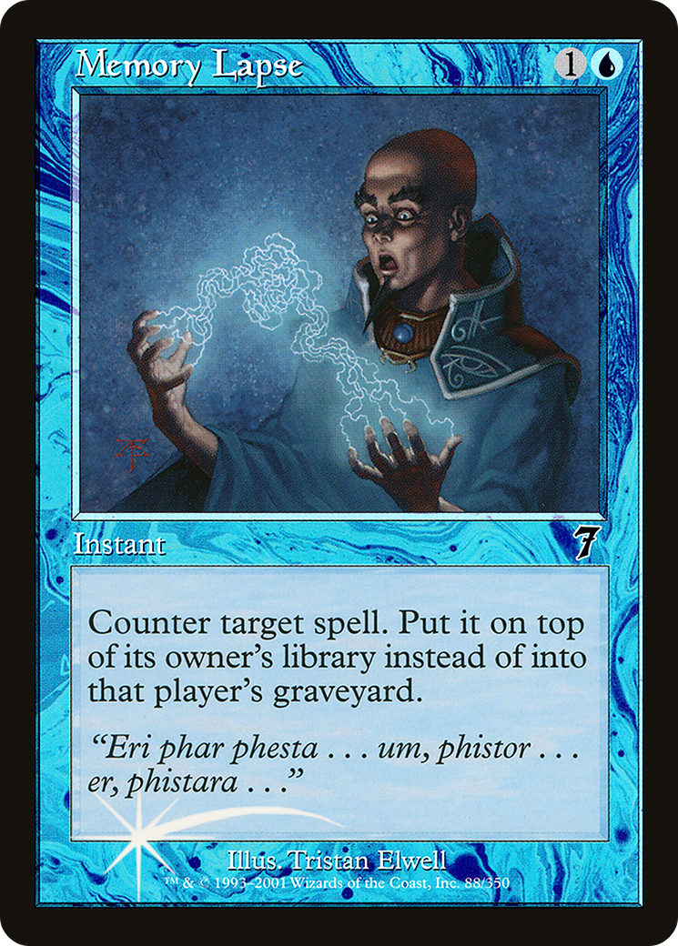Memory Lapse (7ED-088) [7th Edition] MTG Single Wizards of the Coast