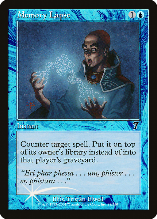 Memory Lapse (7ED-088) [7th Edition] Foil MTG Single Wizards of the Coast