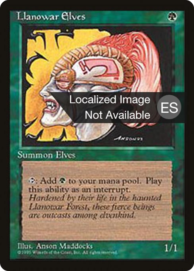 Llanowar Elves (4BB-261) [Fourth Edition Foreign Black Border] MTG Single Wizards of the Coast