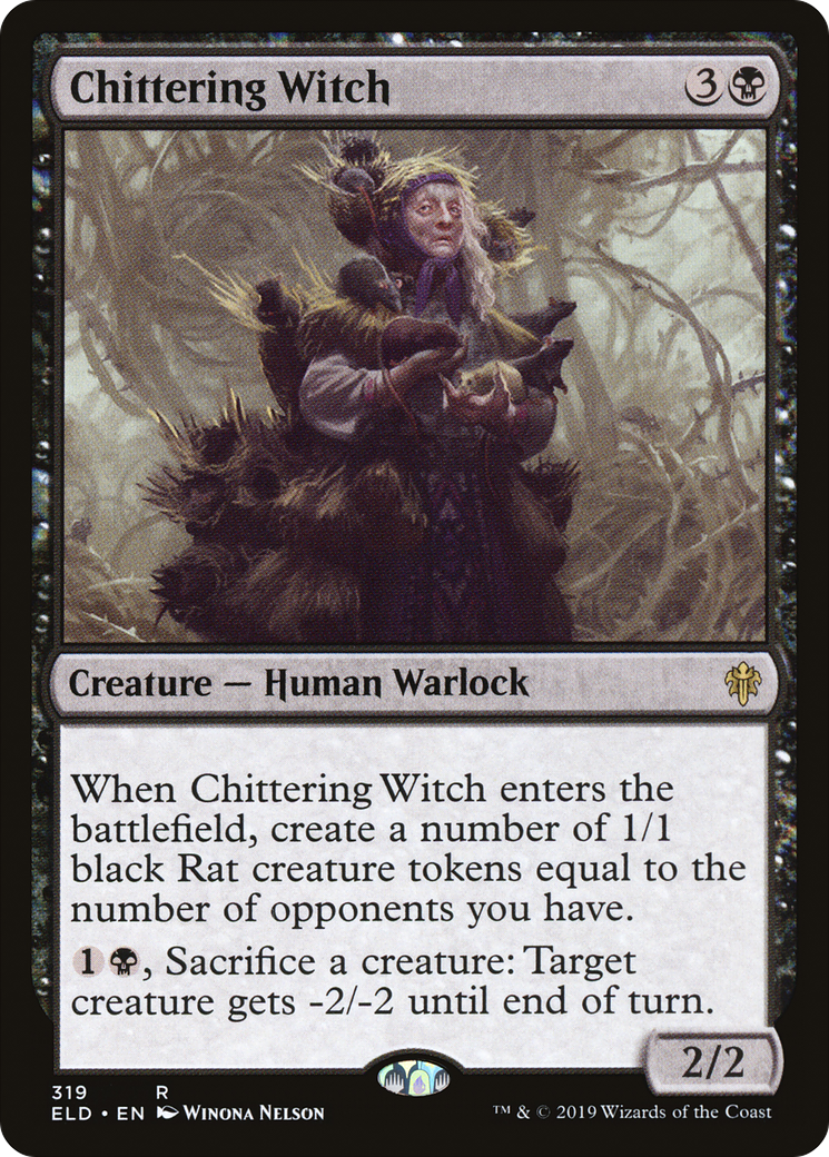 Chittering Witch [Throne of Eldraine] MTG Single Magic: The Gathering