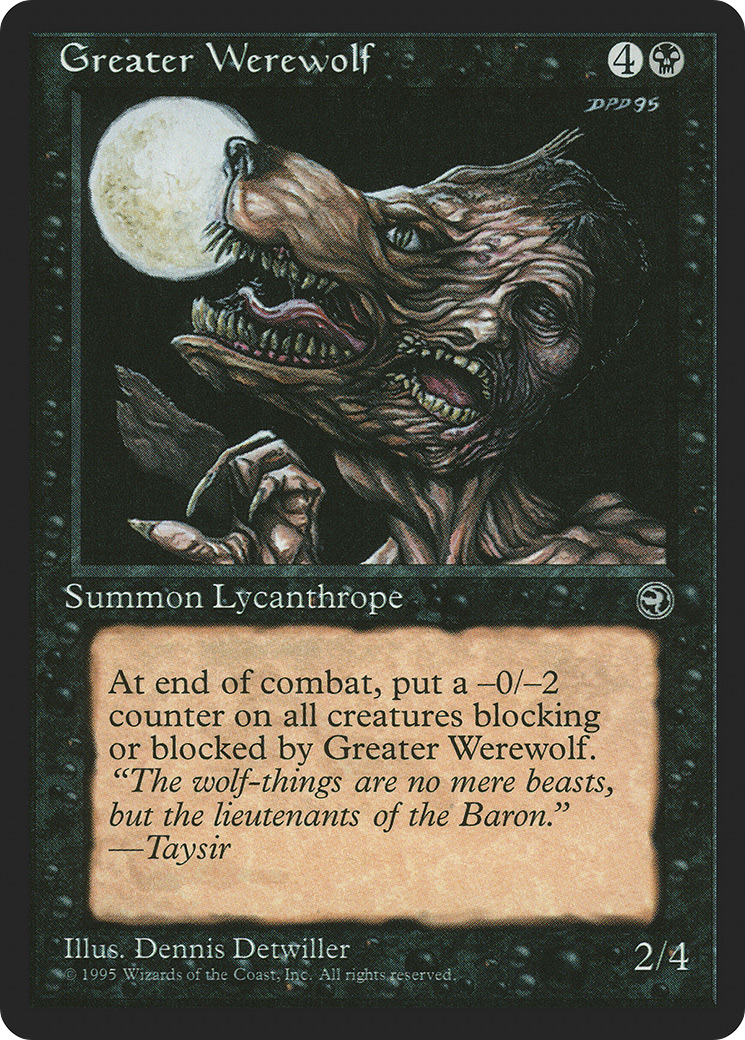 Greater Werewolf (HML-) [Homelands] MTG Single Wizards of the Coast