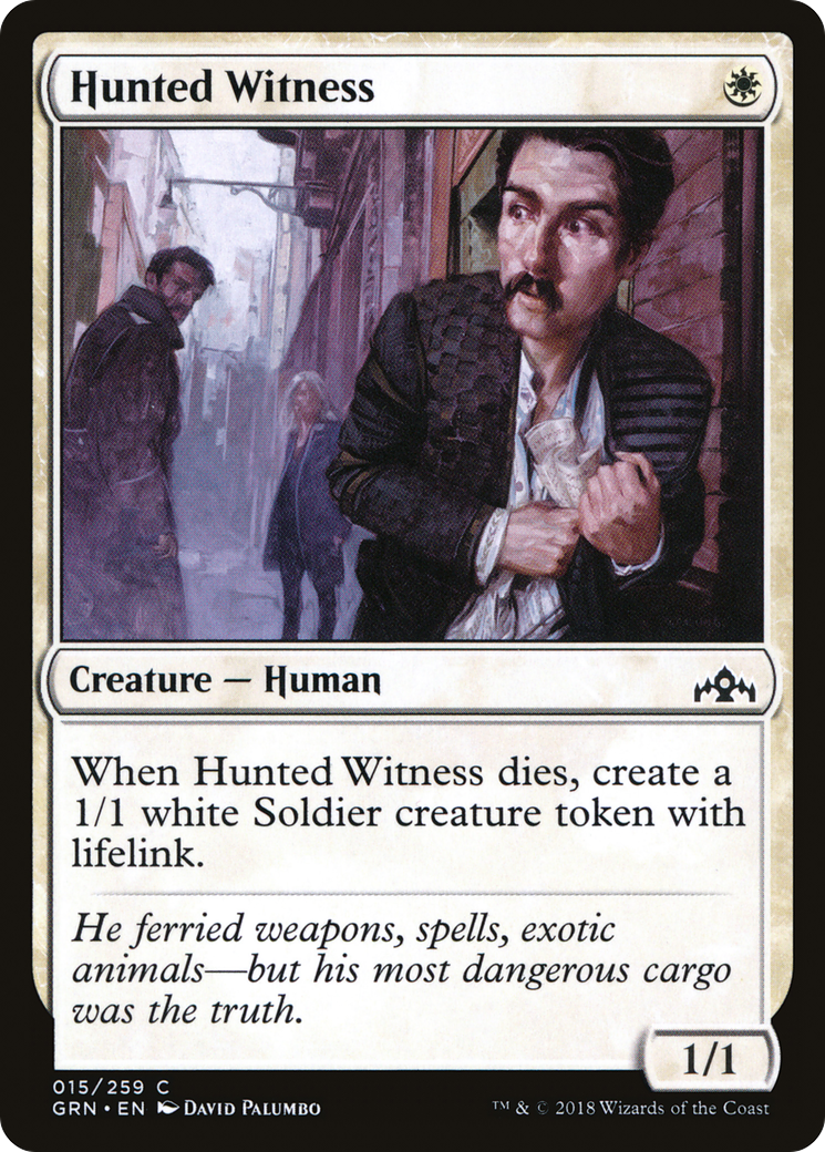 Hunted Witness (GRN-015) [Guilds of Ravnica] Foil MTG Single Wizards of the Coast