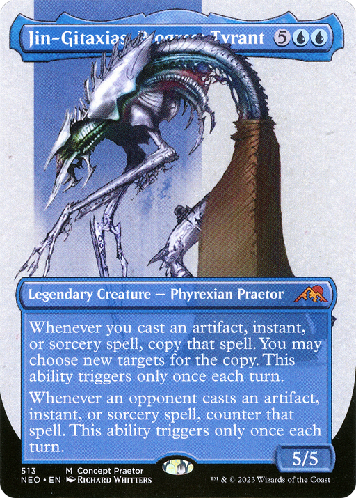 Jin-Gitaxias, Progress Tyrant (ONE-513) [Kamigawa: Neon Dynasty] (Borderless) MTG Single Wizards of the Coast