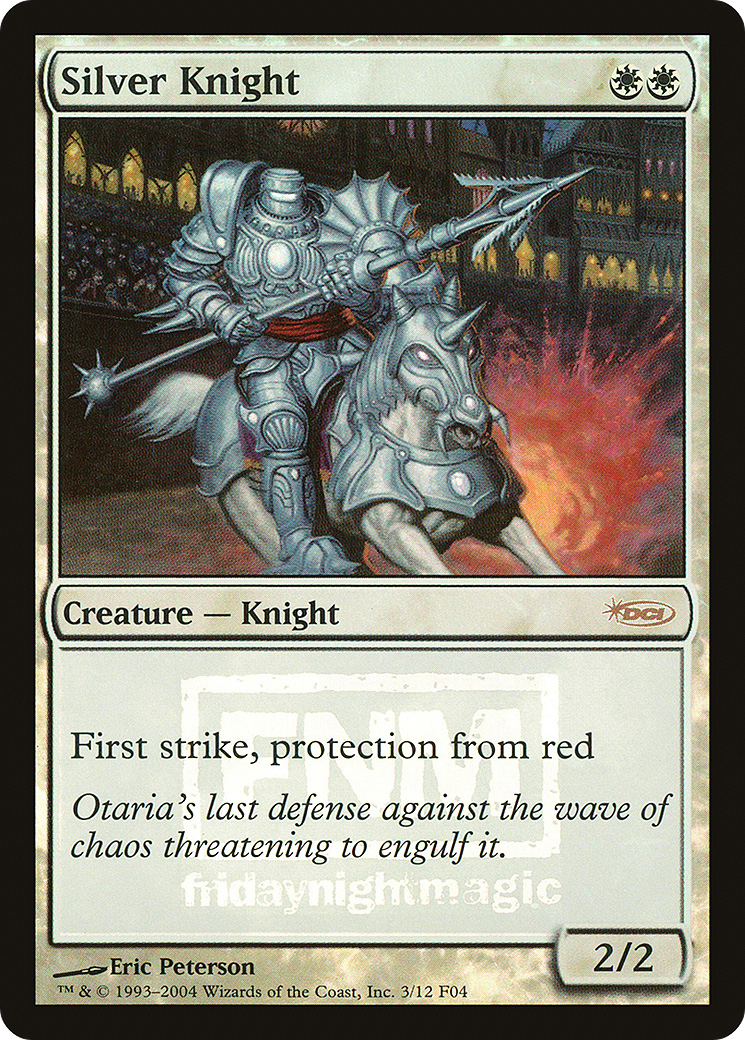 Silver Knight (FNM-) [Misc] Friday Night Magic 2004 Foil MTG Single Wizards of the Coast