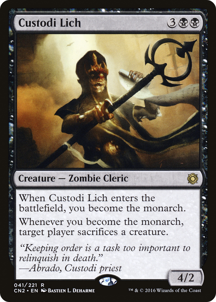 Custodi Lich (CN2-041) [Conspiracy: Take the Crown] MTG Single Wizards of the Coast