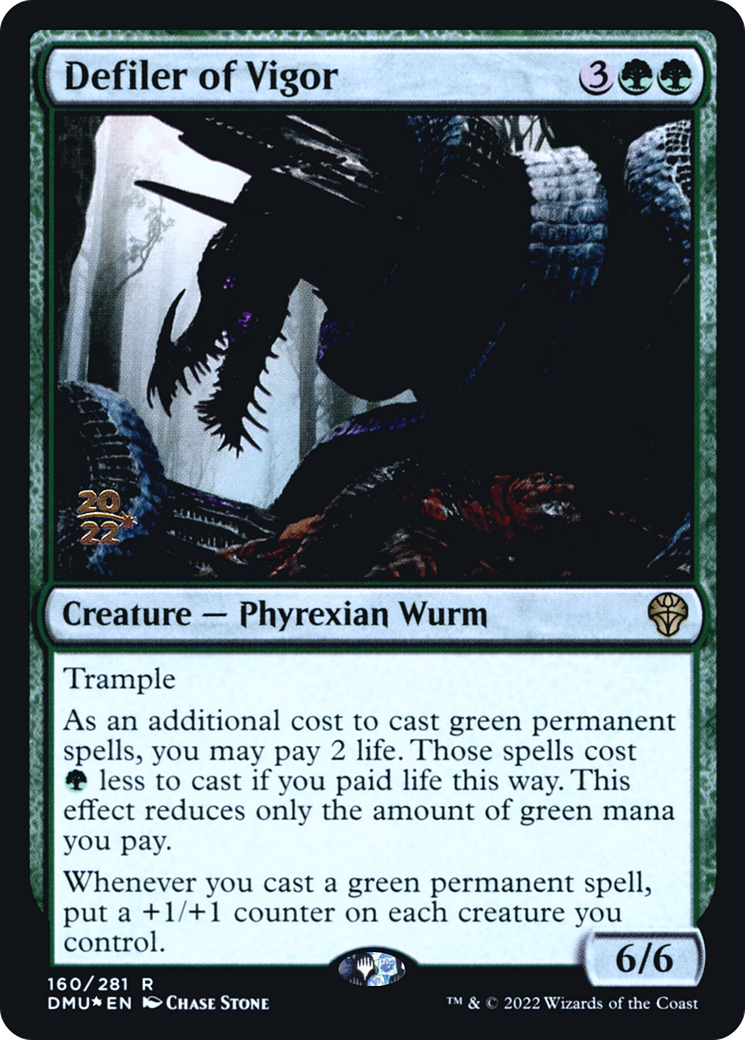 Defiler of Vigor (PRE-160) [Dominaria United Promos] Foil MTG Single Wizards of the Coast