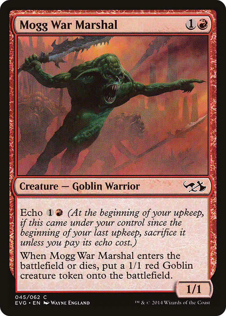 Mogg War Marshal (DD3-045) [Misc] Duel Decks Anthology: Elves vs. Goblins MTG Single Wizards of the Coast