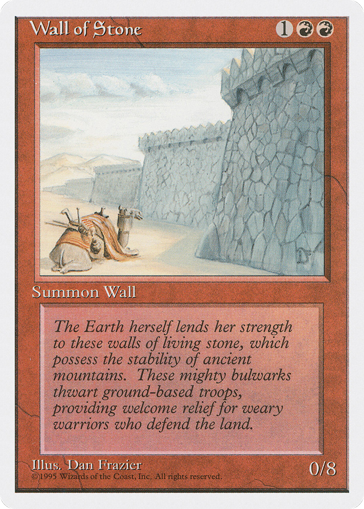 Wall of Stone (4ED-231) [Fourth Edition] MTG Single Wizards of the Coast
