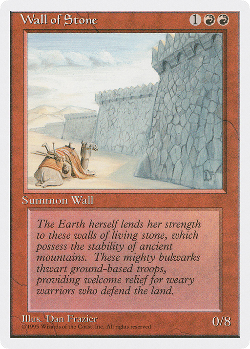 Wall of Stone (4ED-231) [Fourth Edition] MTG Single Wizards of the Coast