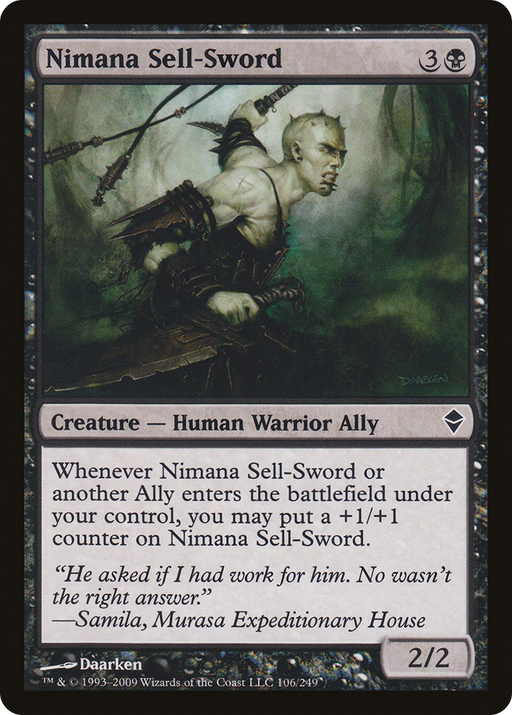 Nimana Sell-Sword (ZEN-106) [Zendikar] MTG Single Wizards of the Coast