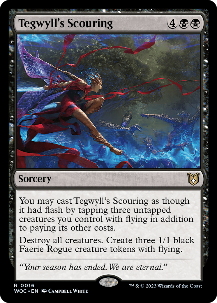 Tegwyll's Scouring (WOC-016) [Wilds of Eldraine Commander] MTG Single Wizards of the Coast