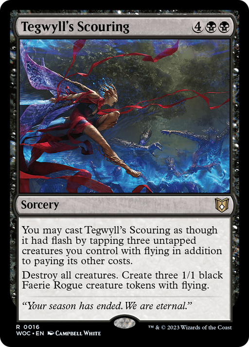 Tegwyll's Scouring (WOC-016) [Wilds of Eldraine Commander] MTG Single Wizards of the Coast