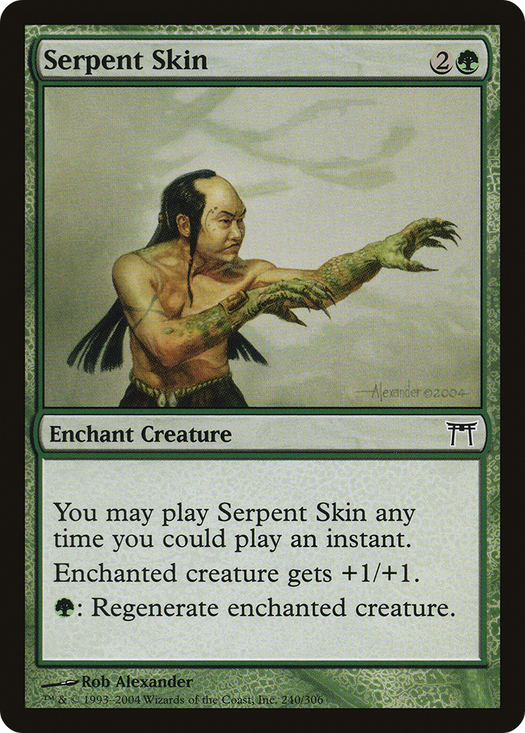 Serpent Skin (CHK-240) [Champions of Kamigawa] Foil MTG Single Wizards of the Coast