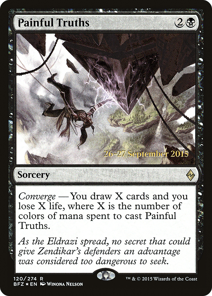 Painful Truths (PRE-120) [Battle for Zendikar Promos] Foil MTG Single Wizards of the Coast