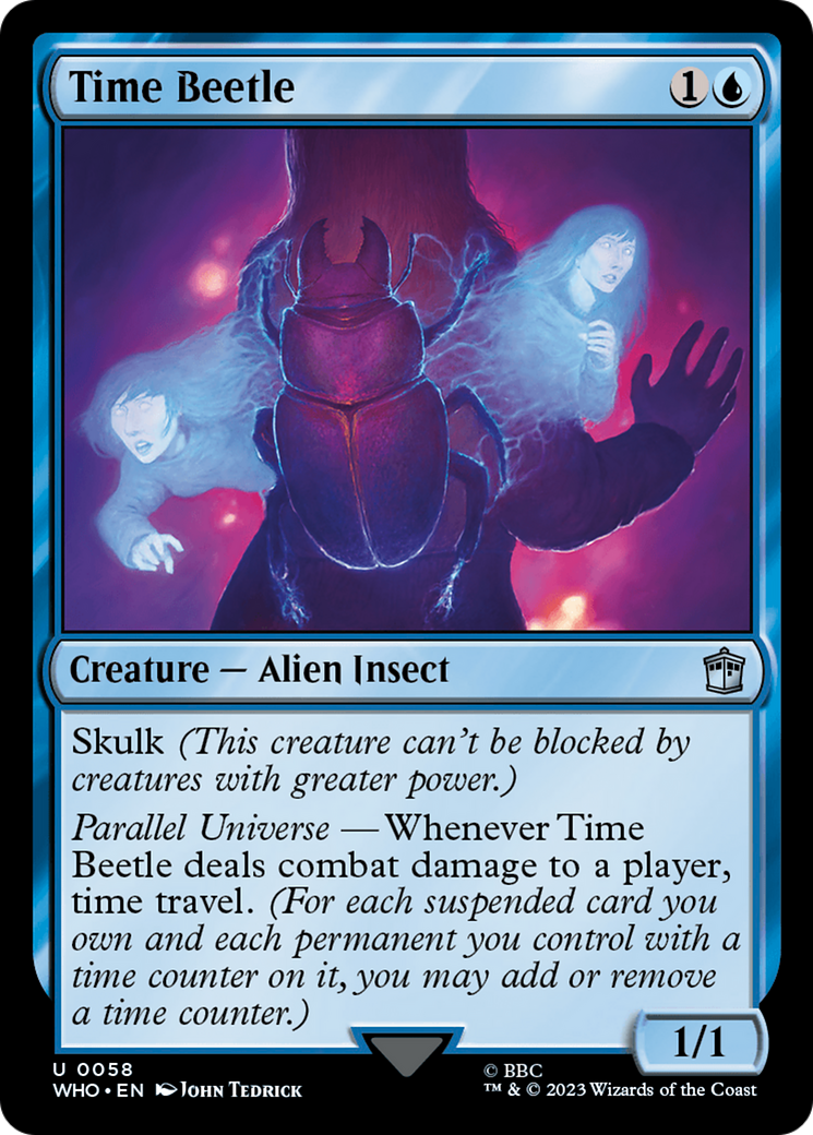 Time Beetle (WHO-058) [Doctor Who] Foil MTG Single Wizards of the Coast