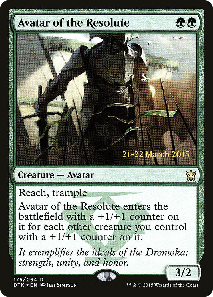 Avatar of the Resolute (PRE-175) [Dragons of Tarkir Promos] Foil MTG Single Wizards of the Coast