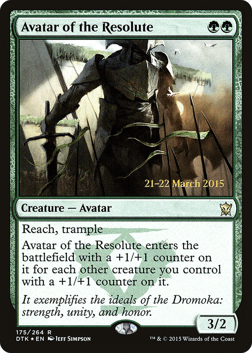 Avatar of the Resolute (PRE-175) [Dragons of Tarkir Promos] Foil MTG Single Wizards of the Coast