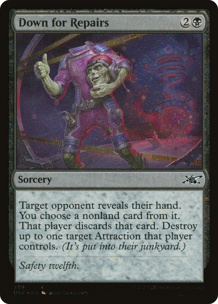 Down for Repairs (Galaxy Foil) (UNF-359) [Unfinity] Foil MTG Single Wizards of the Coast