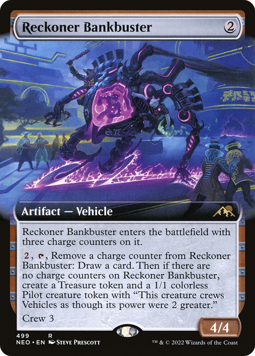 Reckoner Bankbuster (NEO-499) [Kamigawa: Neon Dynasty] (Extended Art) MTG Single Wizards of the Coast