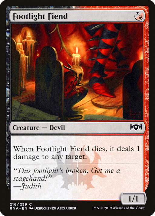 Footlight Fiend (RNA-216) [Ravnica Allegiance] MTG Single Wizards of the Coast