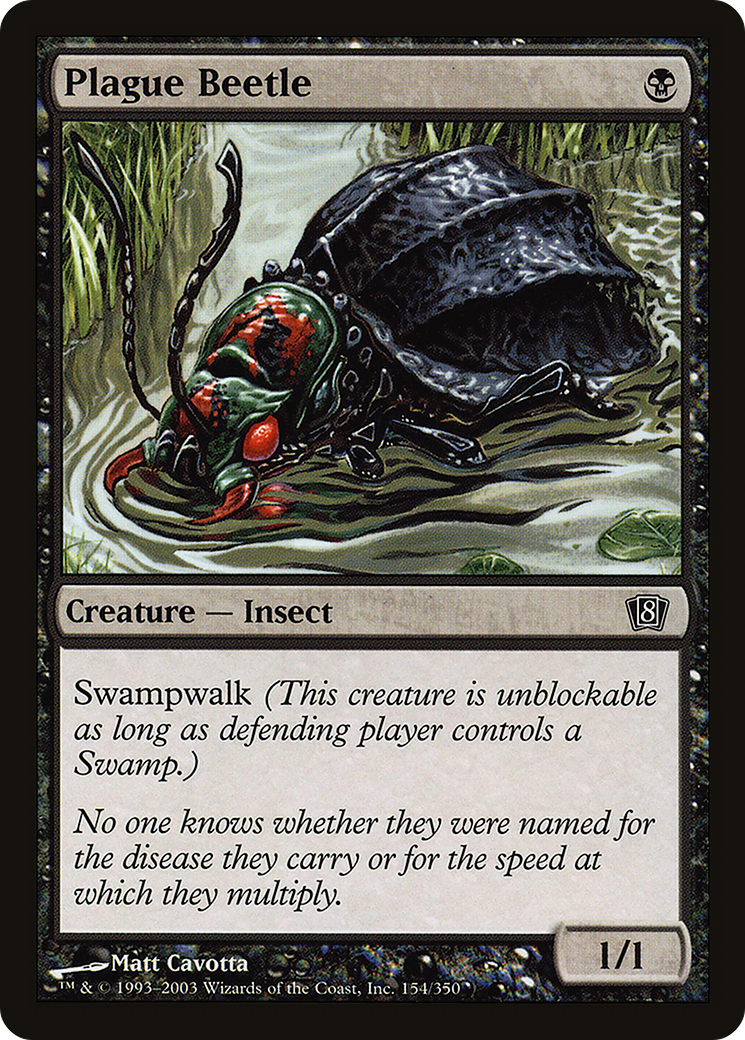 Plague Beetle (8ED-154) [8th Edition] Foil MTG Single Wizards of the Coast