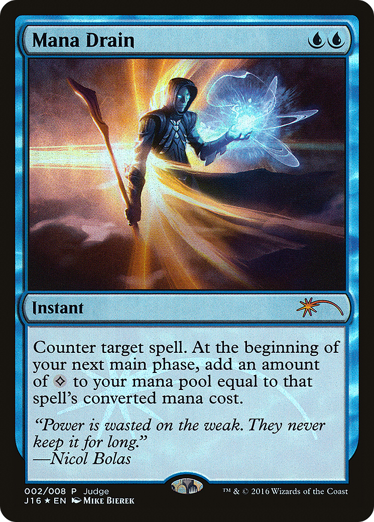 Mana Drain (JDG-002) [Misc] Judge Gift Cards 2016 Foil MTG Single Wizards of the Coast