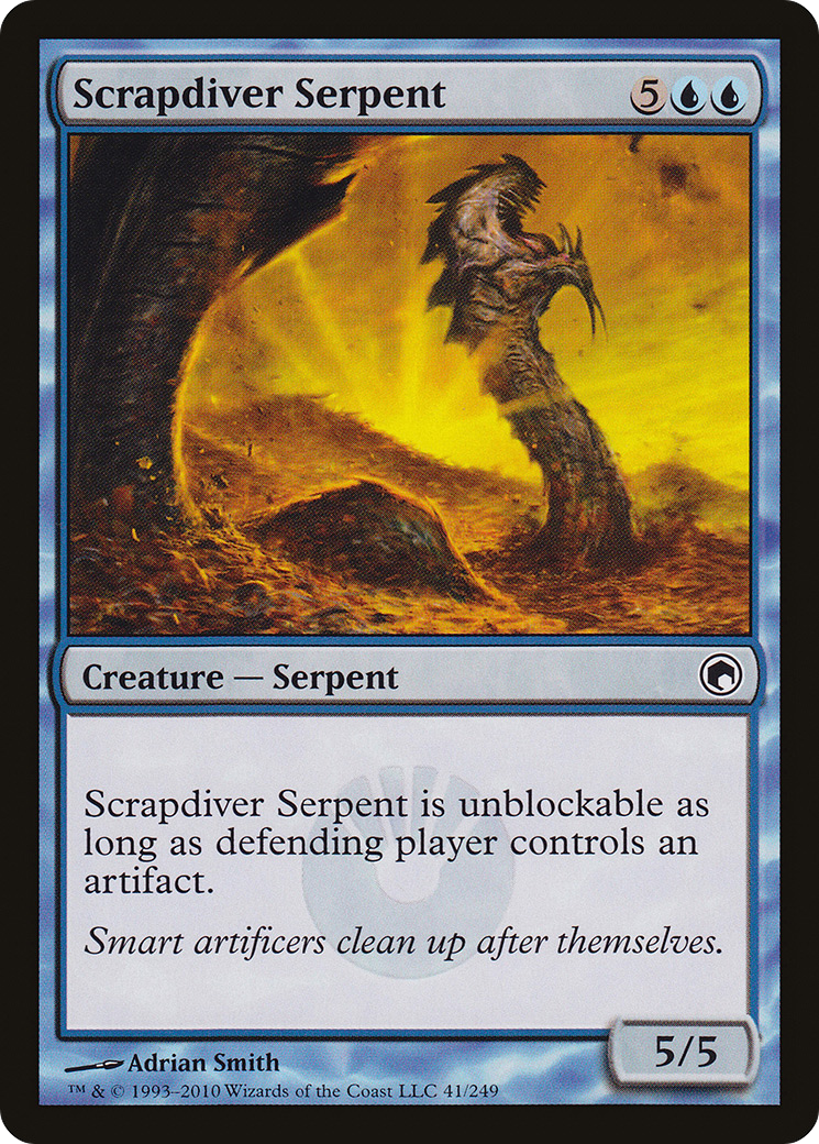 Scrapdiver Serpent (SOM-041) [Scars of Mirrodin] Foil MTG Single Wizards of the Coast