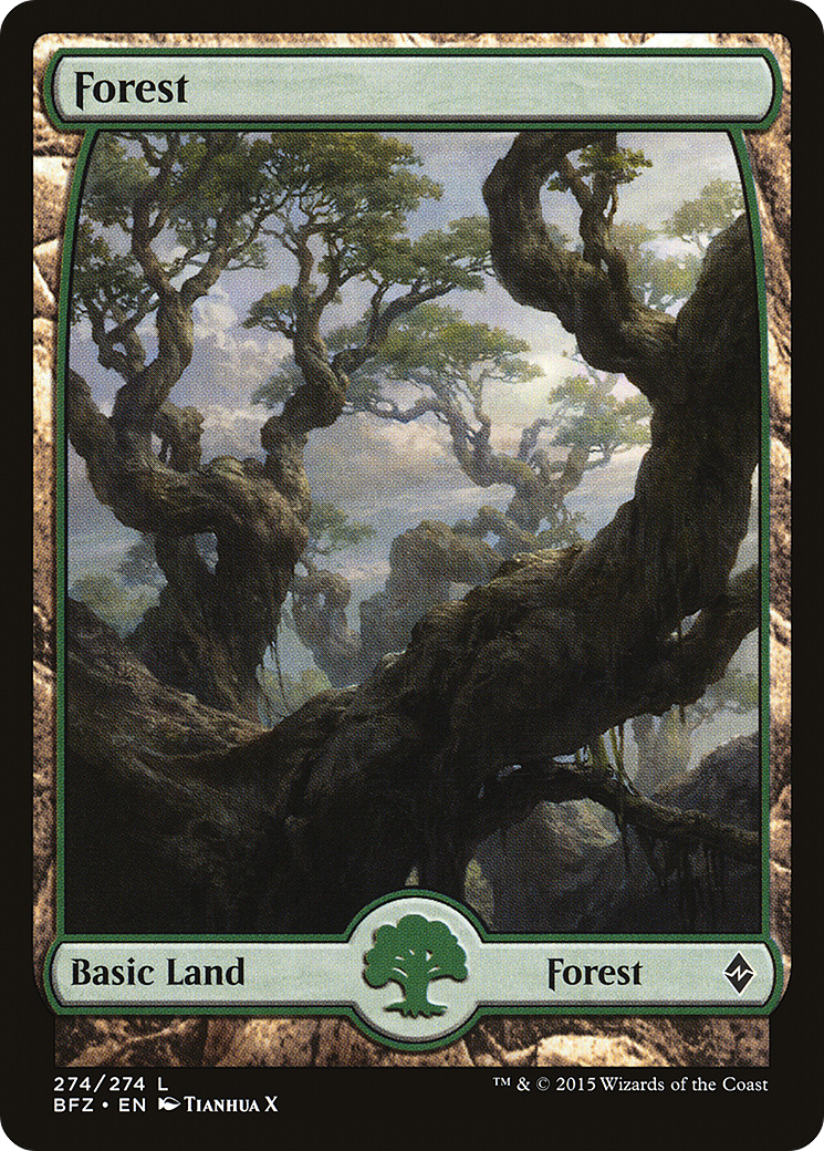 Forest (BFZ-274) [Battle for Zendikar] Foil MTG Single Wizards of the Coast