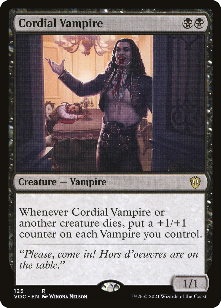 Cordial Vampire (VOC-125) [Crimson Vow Commander] MTG Single Wizards of the Coast