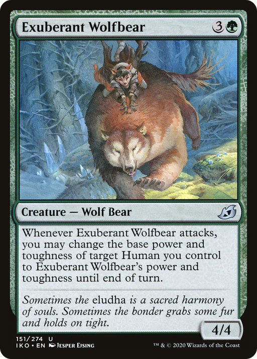 Exuberant Wolfbear (IKO-151) [Ikoria: Lair of Behemoths] Foil MTG Single Wizards of the Coast