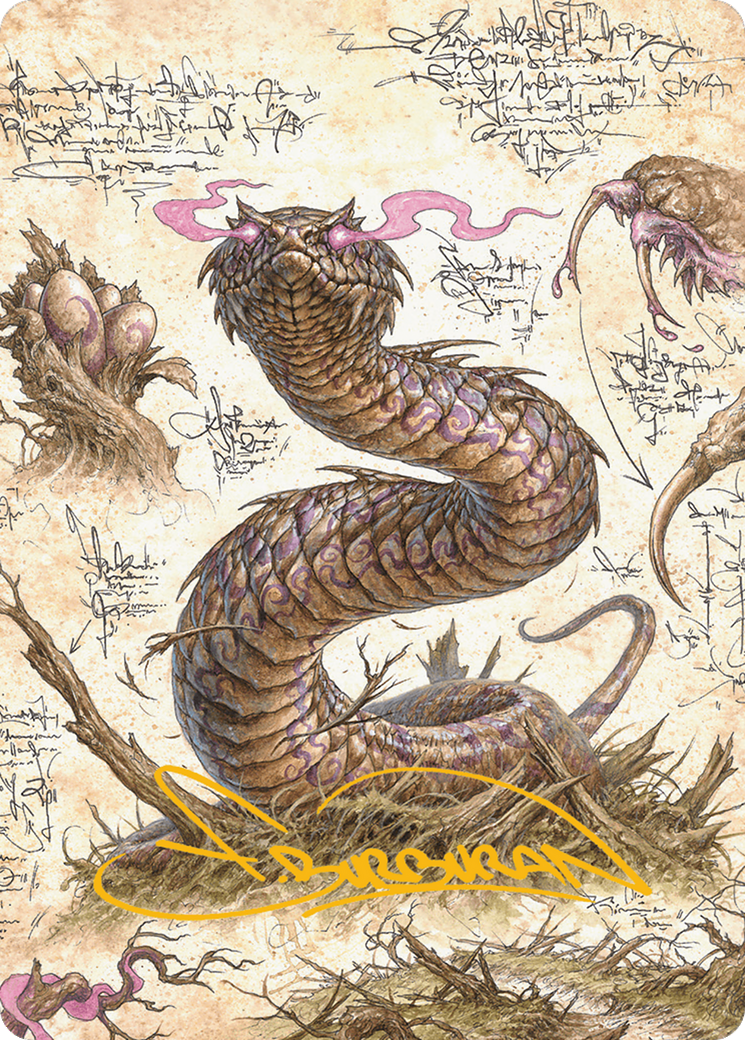 Rottenmouth Viper Art Card (Gold-Stamped Signature) [Art Series] Bloomburrow MTG Single Magic: The Gathering