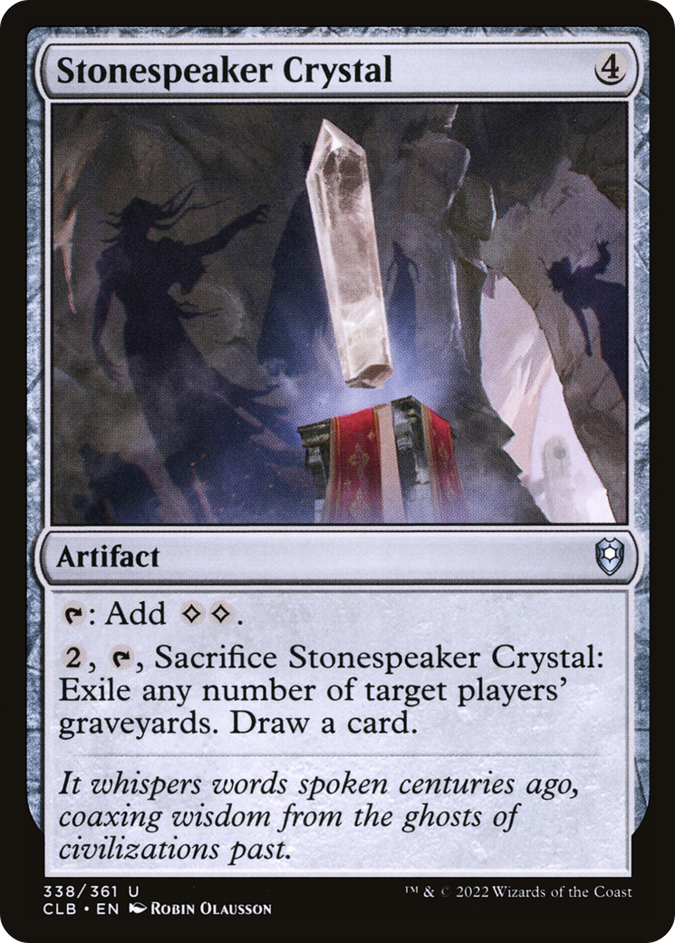 Stonespeaker Crystal (CLB-338) [Commander Legends: Battle for Baldur's Gate] Foil MTG Single Wizards of the Coast