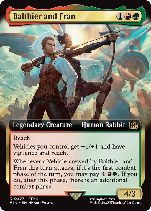 Balthier and Fran (FIN-477) [FINAL FANTASY] (Extended Art) MTG Single Wizards of the Coast