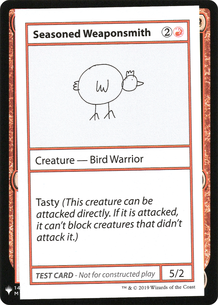 Seasoned Weaponsmith (CMB1-063) [Mystery Booster] Playtest Cards 2019 MTG Single Wizards of the Coast