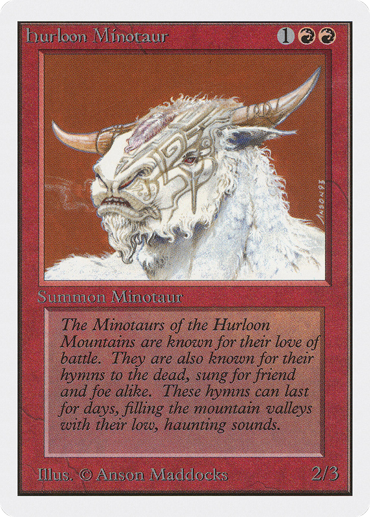Hurloon Minotaur (2ED-) [Oldschool] Unlimited Edition MTG Single Wizards of the Coast