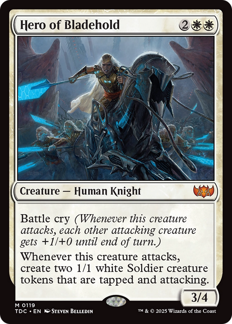 Hero of Bladehold (TDC-119) [Commander: Tarkir: Dragonstorm] MTG Single Wizards of the Coast