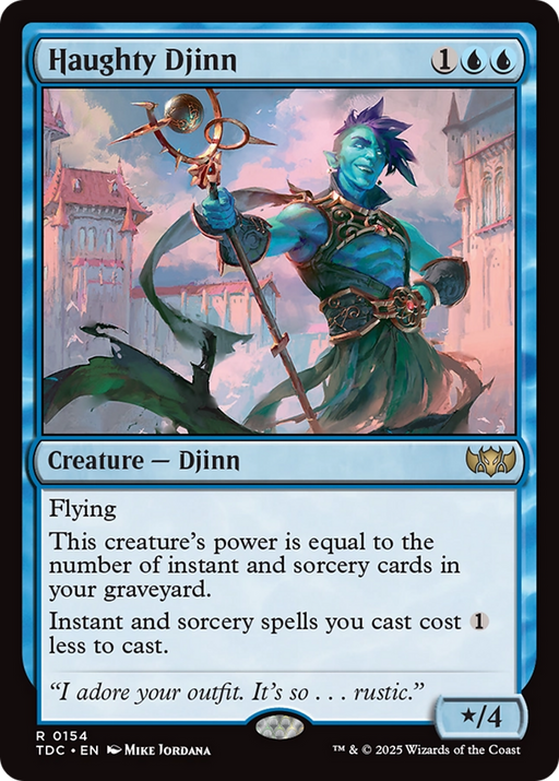 Haughty Djinn (TDC-154) [Commander: Tarkir: Dragonstorm] MTG Single Wizards of the Coast