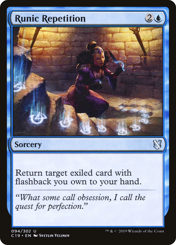 Runic Repetition (C19-094) [Commander 2019] MTG Single Wizards of the Coast