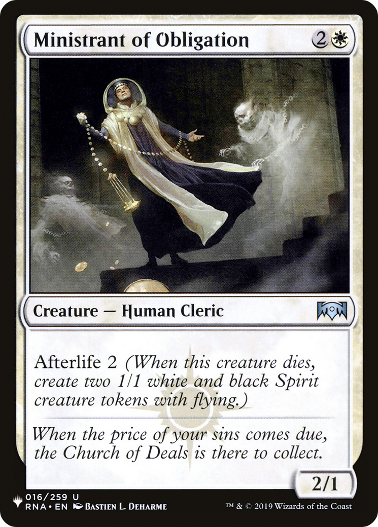 Ministrant of Obligation (LIST-RNA-16) [Mystery Booster] The List MTG Single Wizards of the Coast