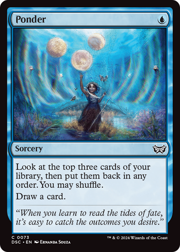 Ponder (DSC-073) [Duskmourn: House of Horror Commander] MTG Single Wizards of the Coast