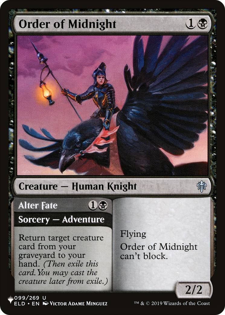Order of Midnight // Alter Fate (LIST-ELD-99) [Mystery Booster] The List MTG Single Wizards of the Coast