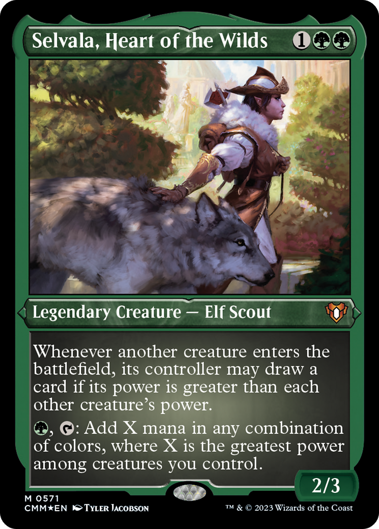 Selvala, Heart of the Wilds (CMM-571) [Commander Masters] Etched Foil MTG Single Wizards of the Coast