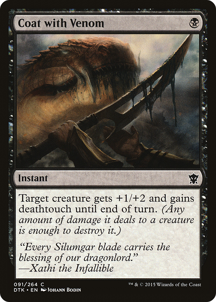 Coat with Venom (DTK-091) [Dragons of Tarkir] MTG Single Wizards of the Coast