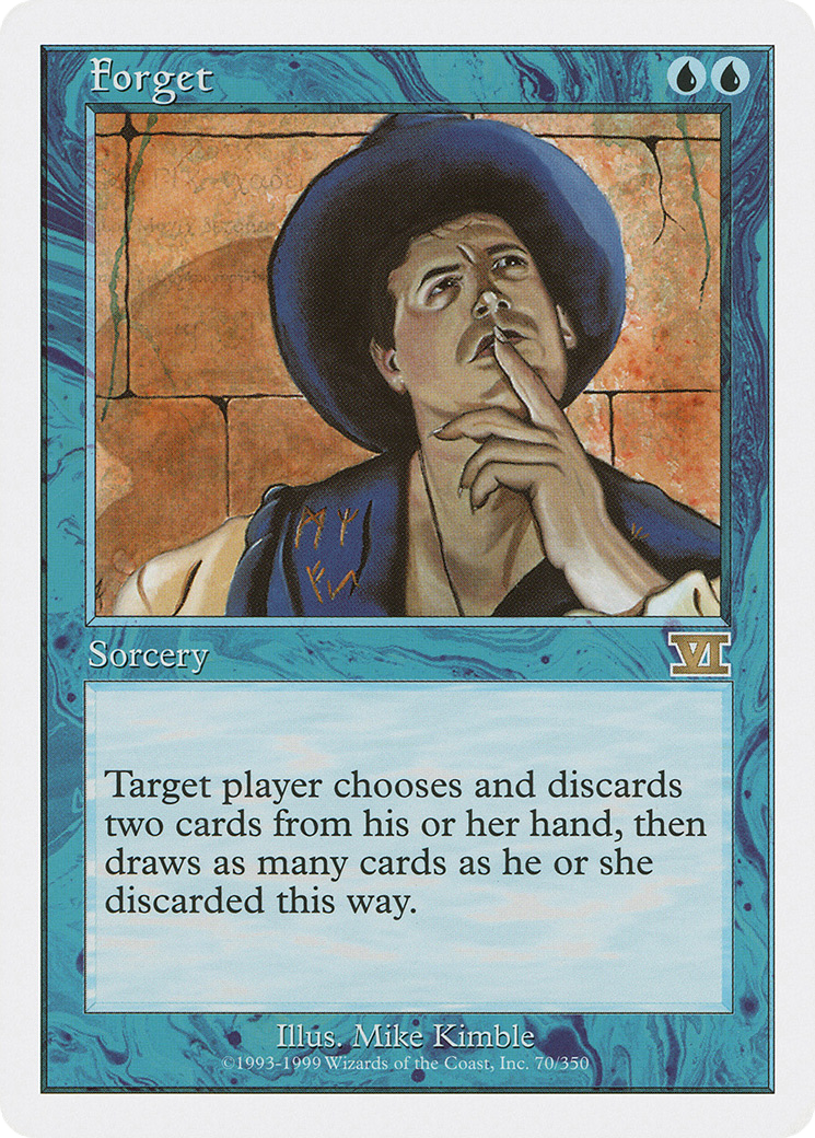Forget (6ED-070) [Classic Sixth Edition] MTG Single Wizards of the Coast