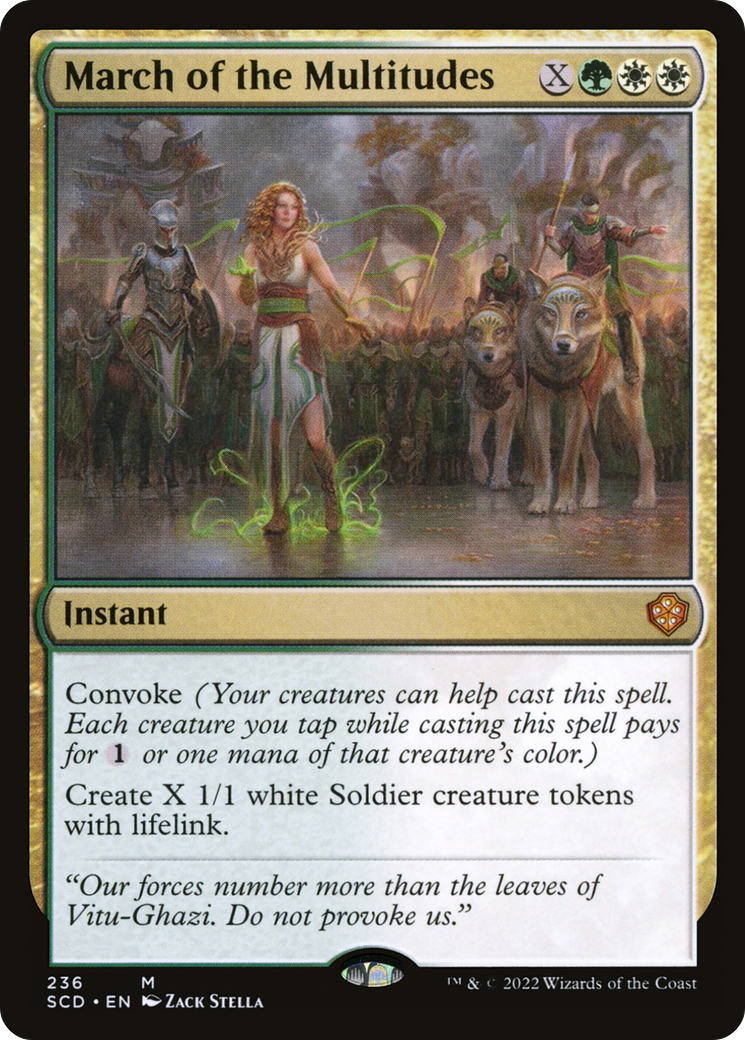 March of the Multitudes (SCD-236) [Starter Commander Decks] MTG Single Wizards of the Coast