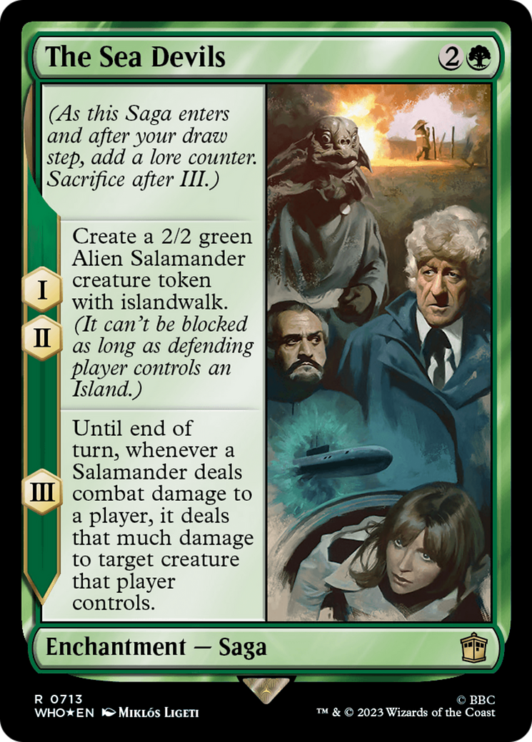 The Sea Devils (Surge Foil) (WHO-713) [Doctor Who] Foil MTG Single Wizards of the Coast